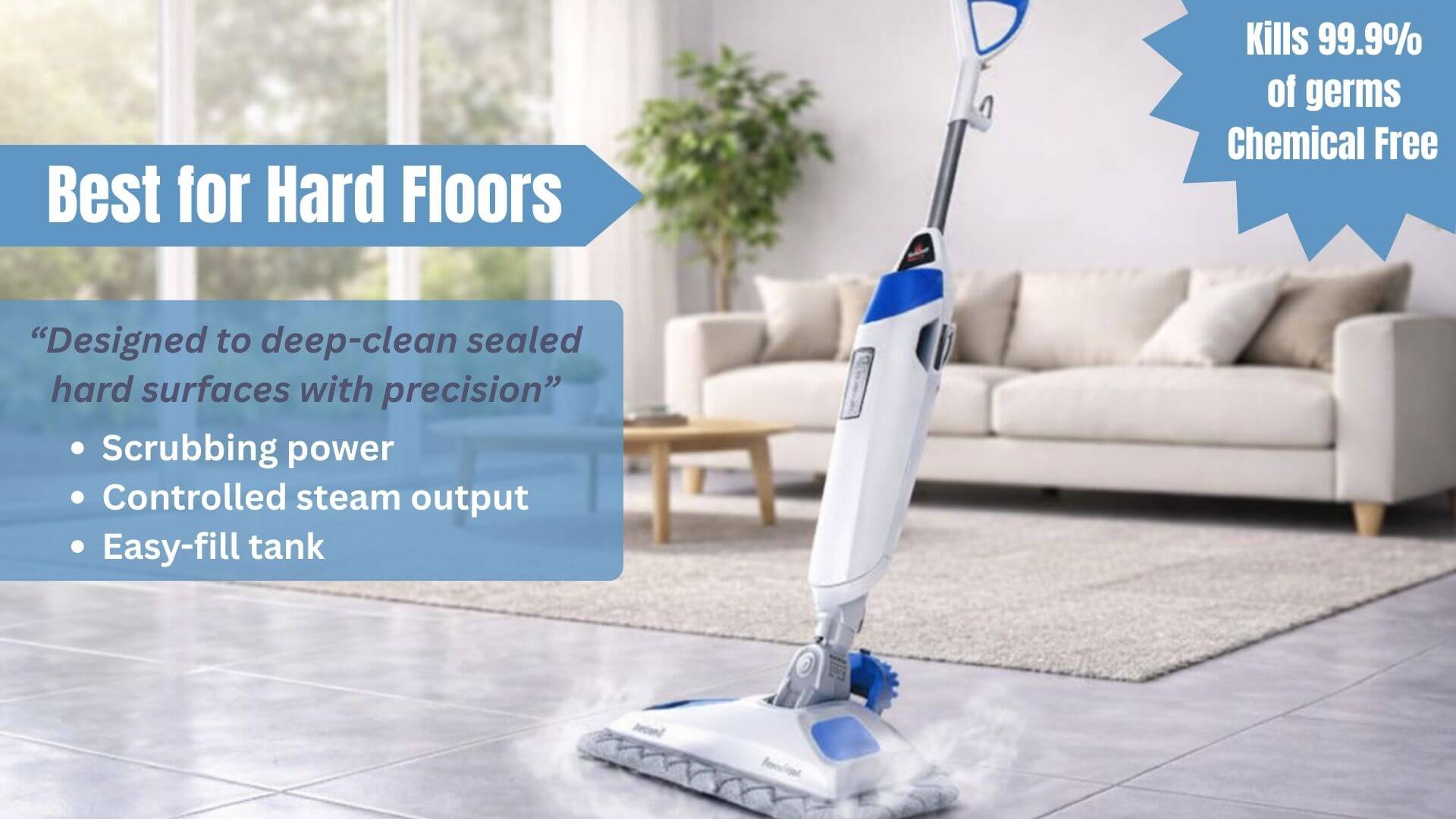 Best for Hard Floor BISSELL PowerFresh Steam Mop 1940