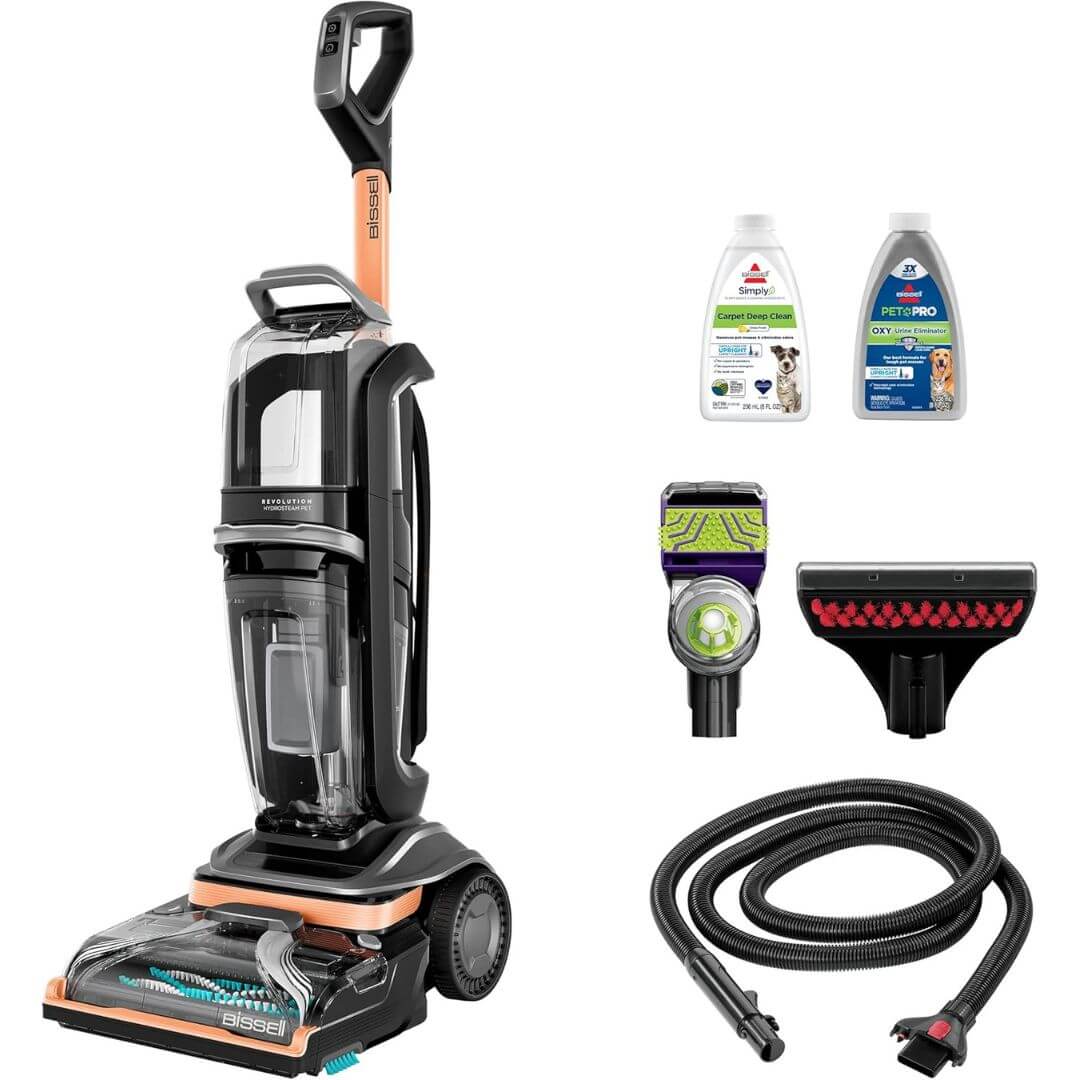 Best overall carpet cleaner with steam Bissell Revolution HydroSteam Pet 3432