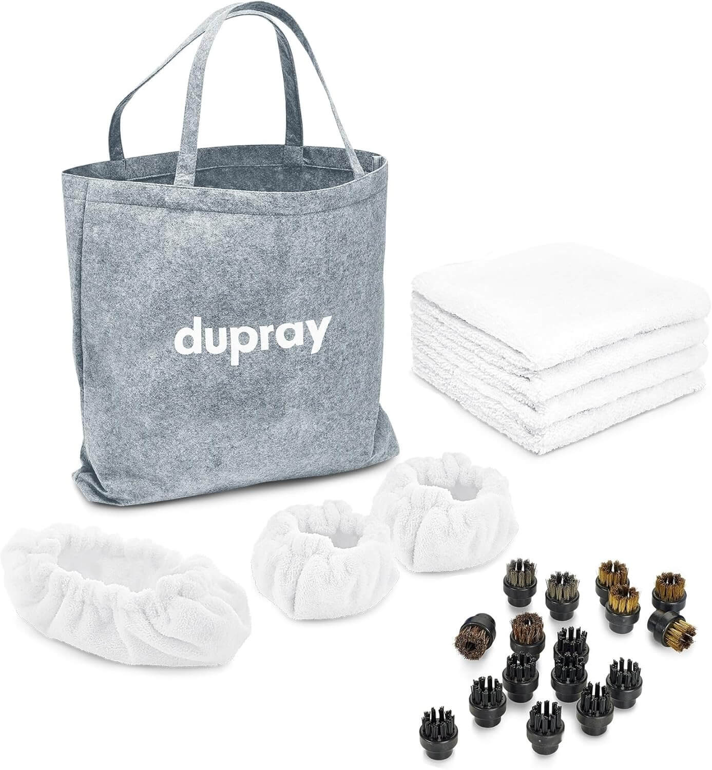 Dupray steam cleaner accessory kit with brushes and tools