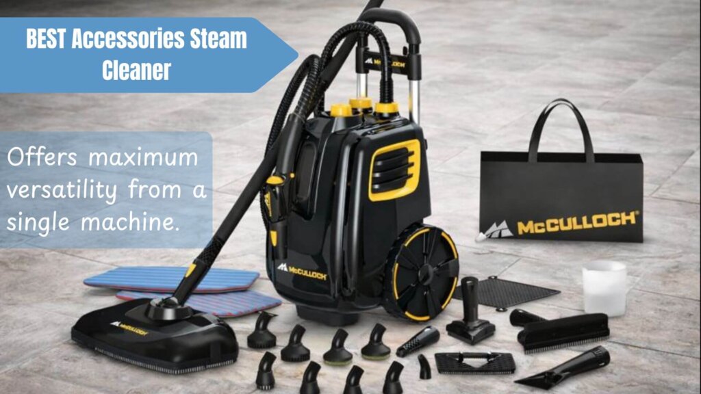 McCulloch MC1385 Deluxe Canister Best Accessories Steam Cleaner