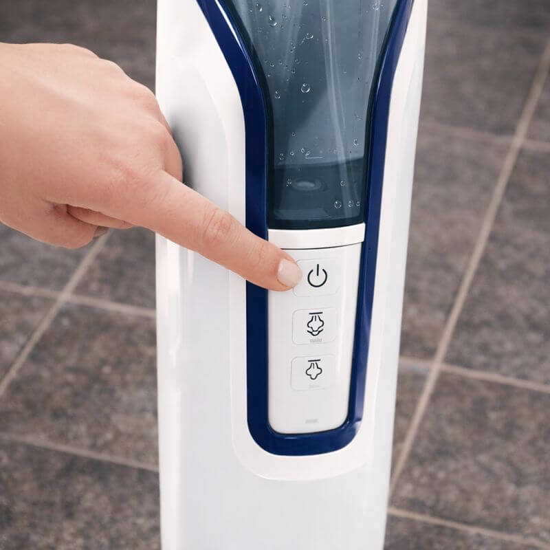 Digital steam control panel on BISSELL PowerFresh Deluxe Steam Mop
