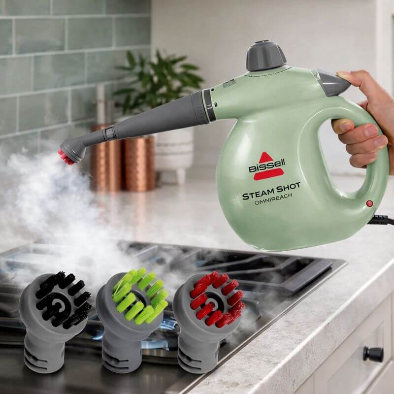BISSELL Steam Shot OmniReach Powerful scrubbing brushes