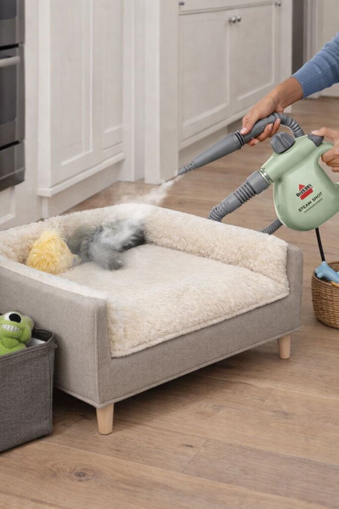BISSELL Steam Shot OmniReach clean pet bed