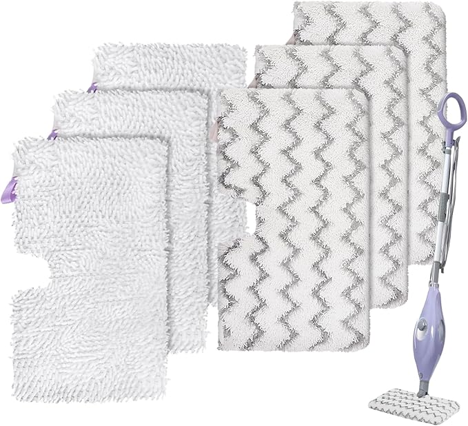 Shark Steam Pocket Mop S3501 Washable Steam Mop Pads (6-Pack)