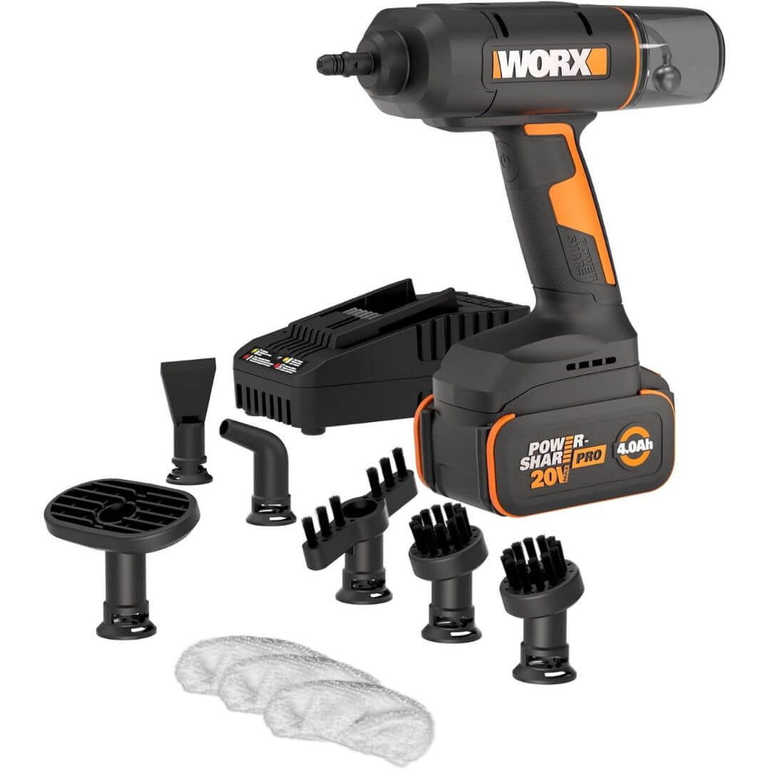 Worx 20V SteamStorm Cordless Steam Cleaner