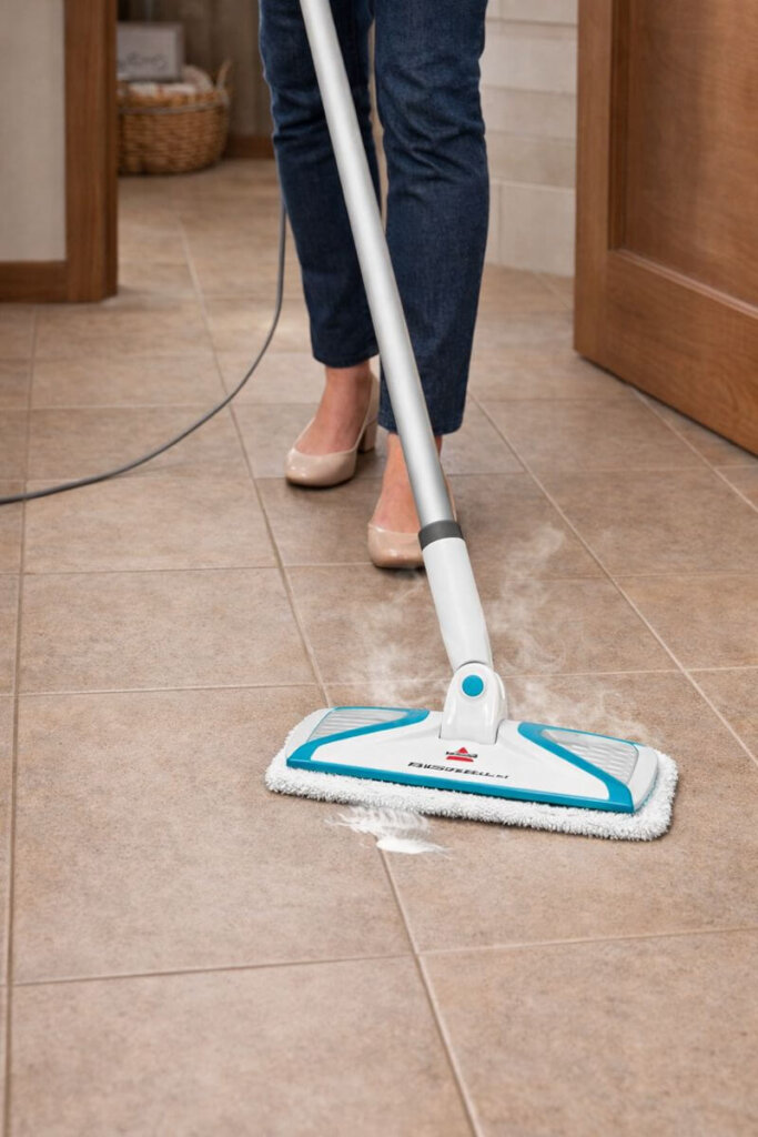 Bissell 2075A PowerFresh Slim steam mop tested on sealed floors