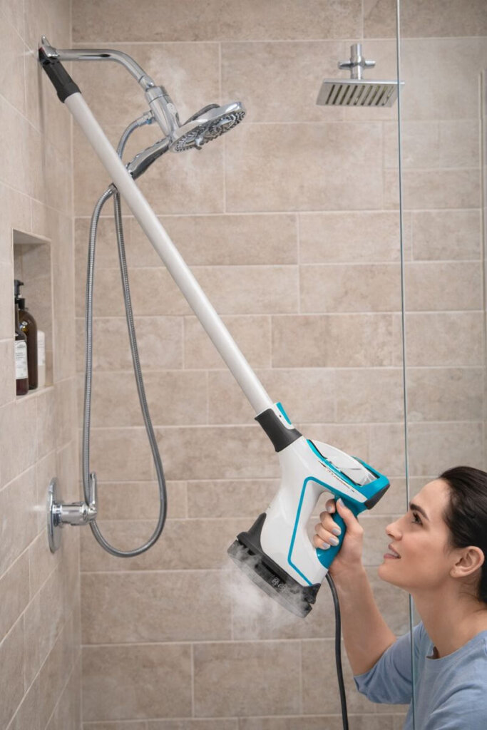 Bissell 2075A PowerFresh Slim handheld steam cleaning grout and fixtures