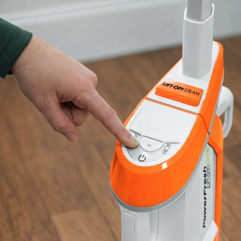 BISSELL PowerFresh Lift-Off Pet Steam Mop 1544A adjustable steam control for customized cleaning