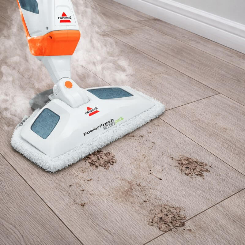 PowerFresh Lift-Off Pet Steam Mop 1544A chemical-free steam sanitization killing 99.9 percent of germs