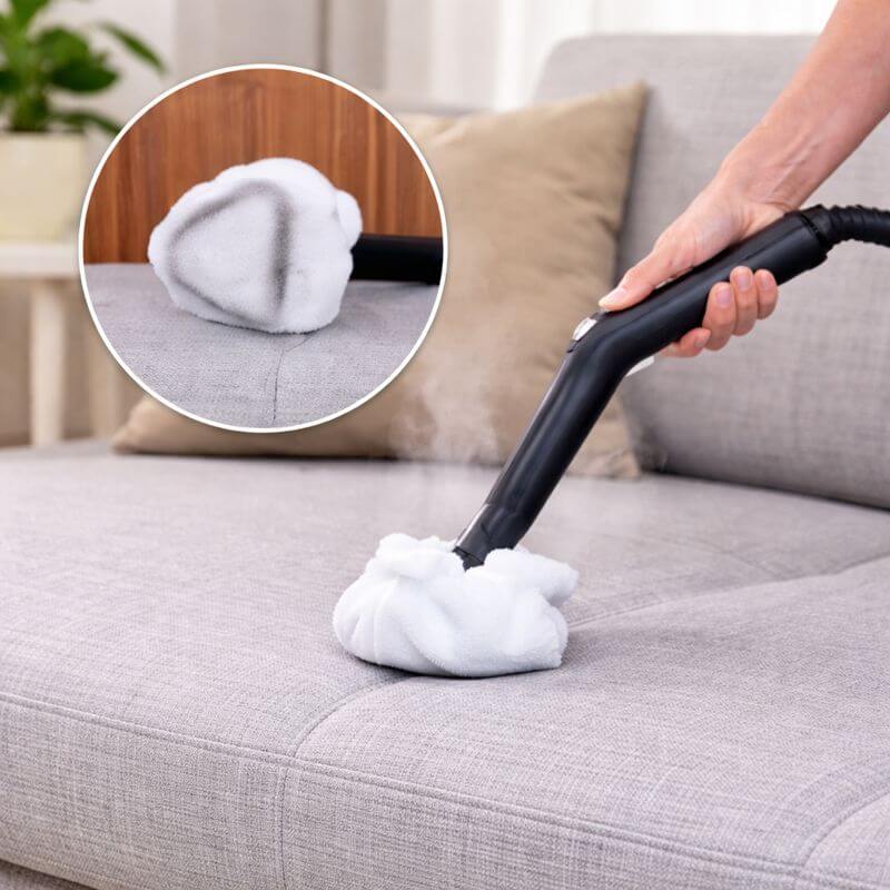 Dupray Neat steam cleaner operating with just water for chemical-free cleaning