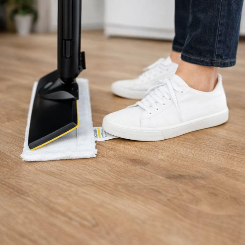 Kärcher SC3 EasyFix floor cleaning system with flexible joint and microfiber cloth