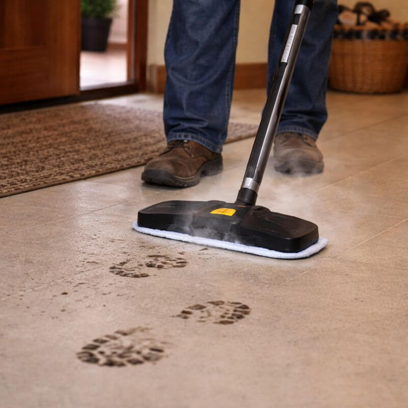 McCulloch MC1275 steam cleaner quick heat-up and continuous steam