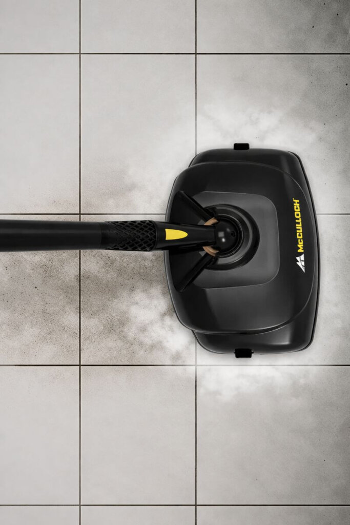 McCulloch MC1275 steam cleaning grout and corners