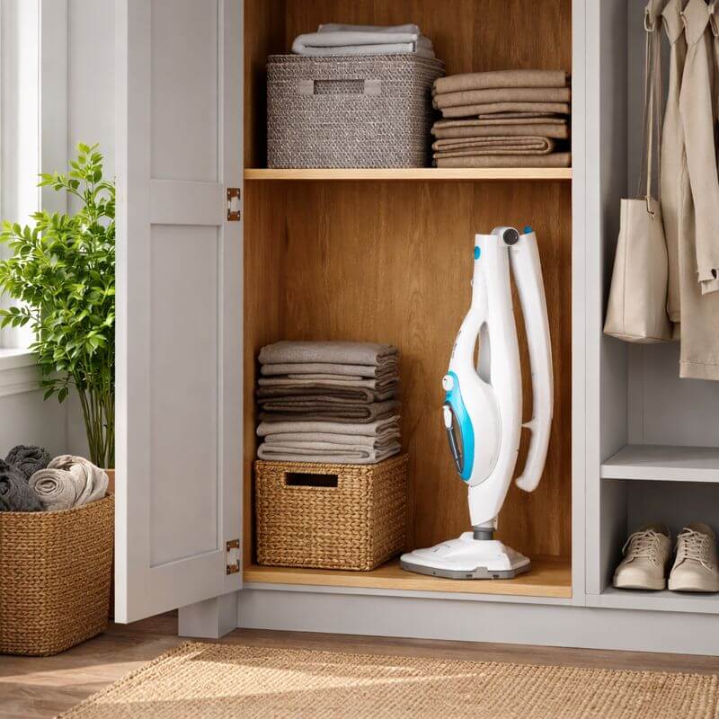 PurSteam 10-in-1 steam mop foldable design for easy storage