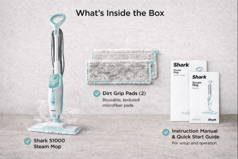 Shark S1000 steam mop accessories and microfiber cleaning pad