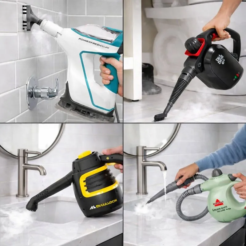Comparison of best handheld steam cleaners for grout, tile, and hard surface cleaning