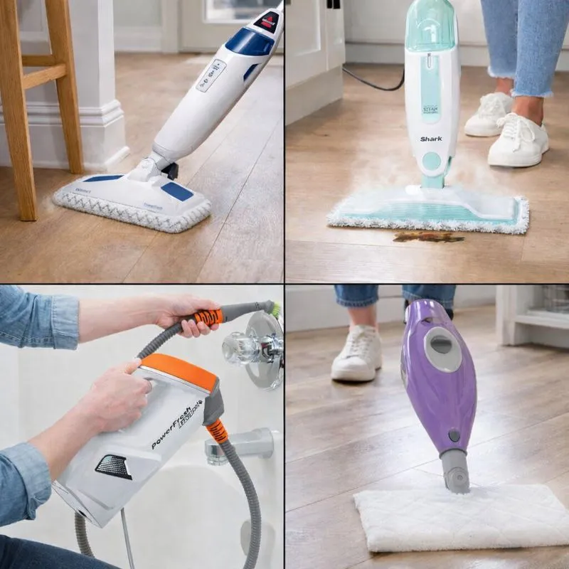 Best steam mops for hardwood floors and tile, featuring lightweight and handheld options