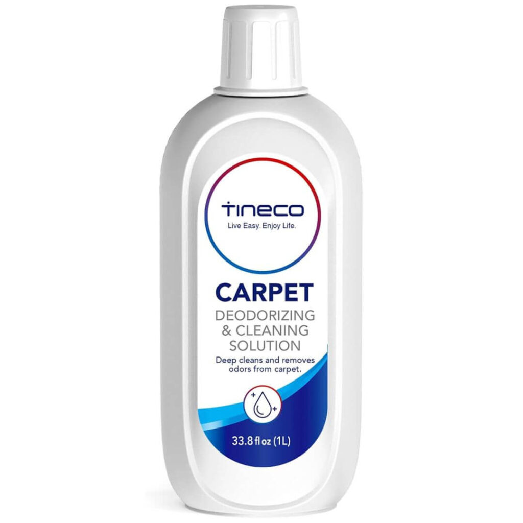 Carpet cleaning solution bottle for deep cleaning carpets and removing tough dirt and stains