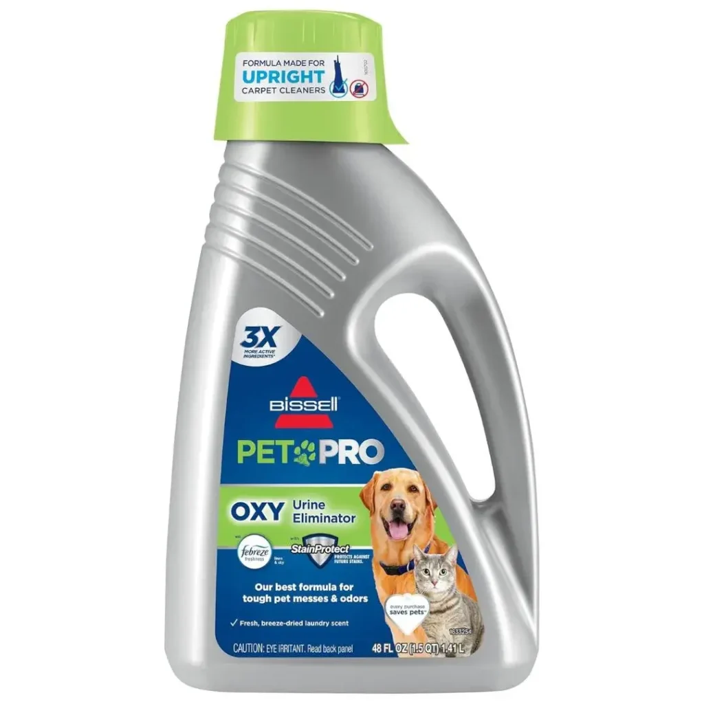 BISSELL PET PRO OXY Urine Eliminator carpet cleaning formula bottle for removing pet urine stains and odors