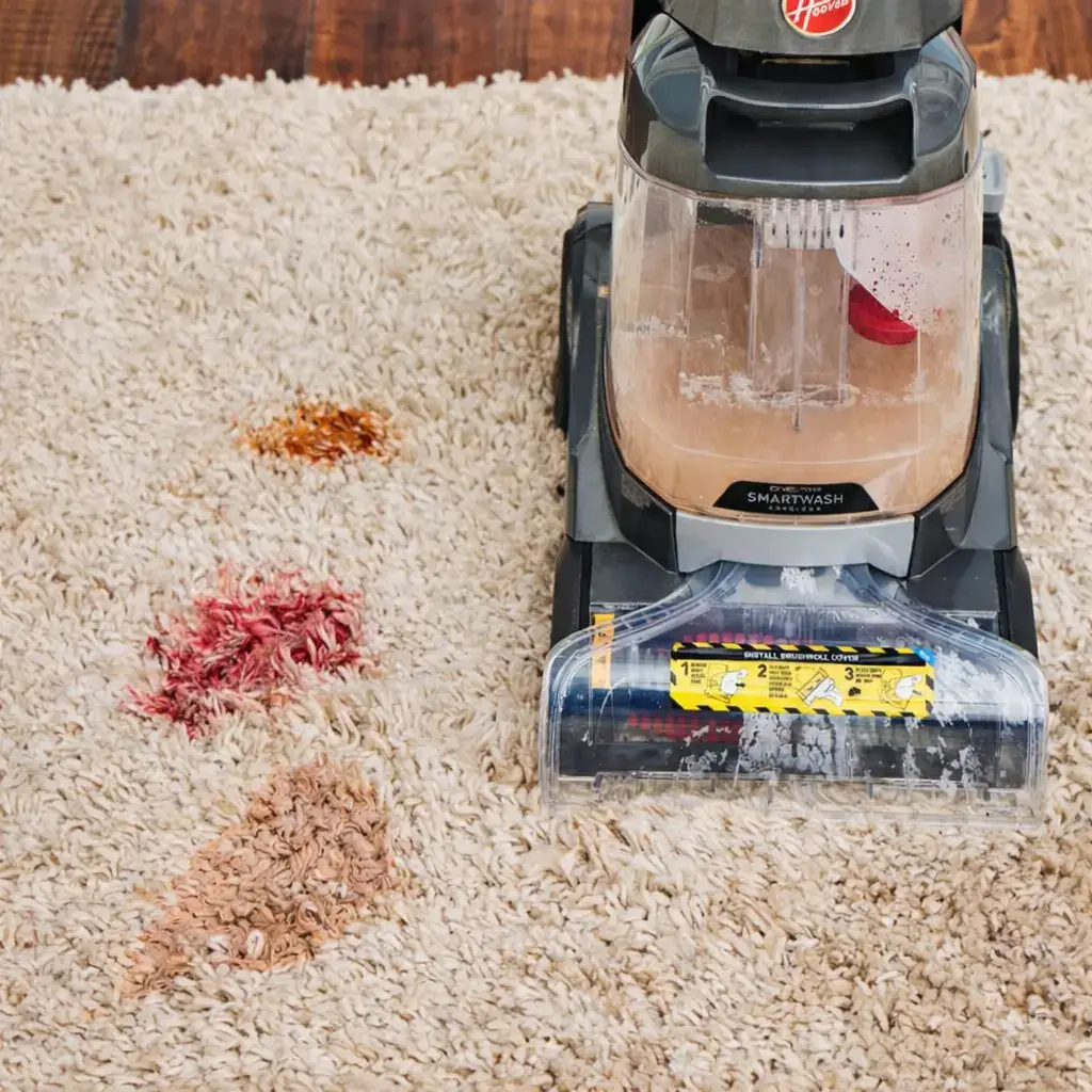 Fast-drying carpet cleaner leaving carpets ready to use in a busy home