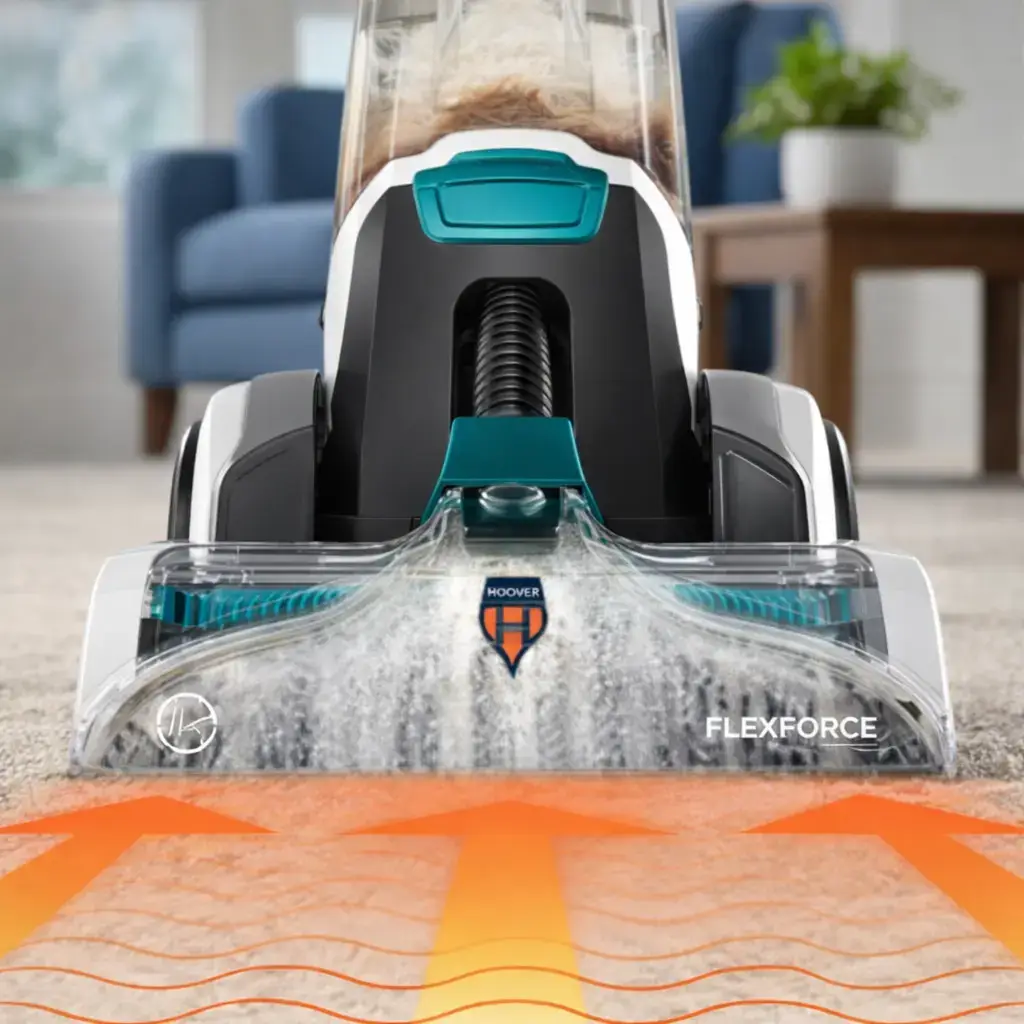 Dry Only Mode extracting water from carpet